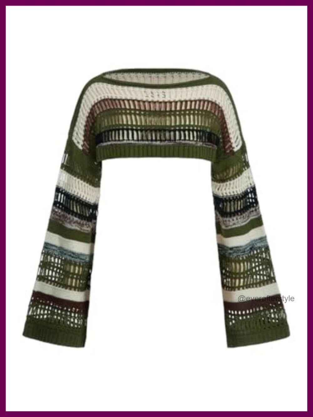 Crochet Shrug Sweater Women Hollow Out Bell Sleeve Beach Cover Up